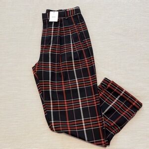 UO plaid pleated trousers sz m